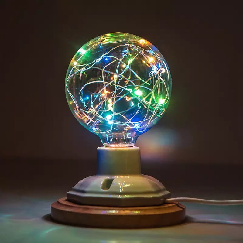 LED Fantastic Globe-94 1W E27 RGB หลอดแอลอีดี ทรงกลม เหมาะสำหรับตกแต่งห้อง ร้านอาหาร โรงแรม ให้แสงฟรุ้งฟริ้งสวยงาม ขนาด 1 วัตต์