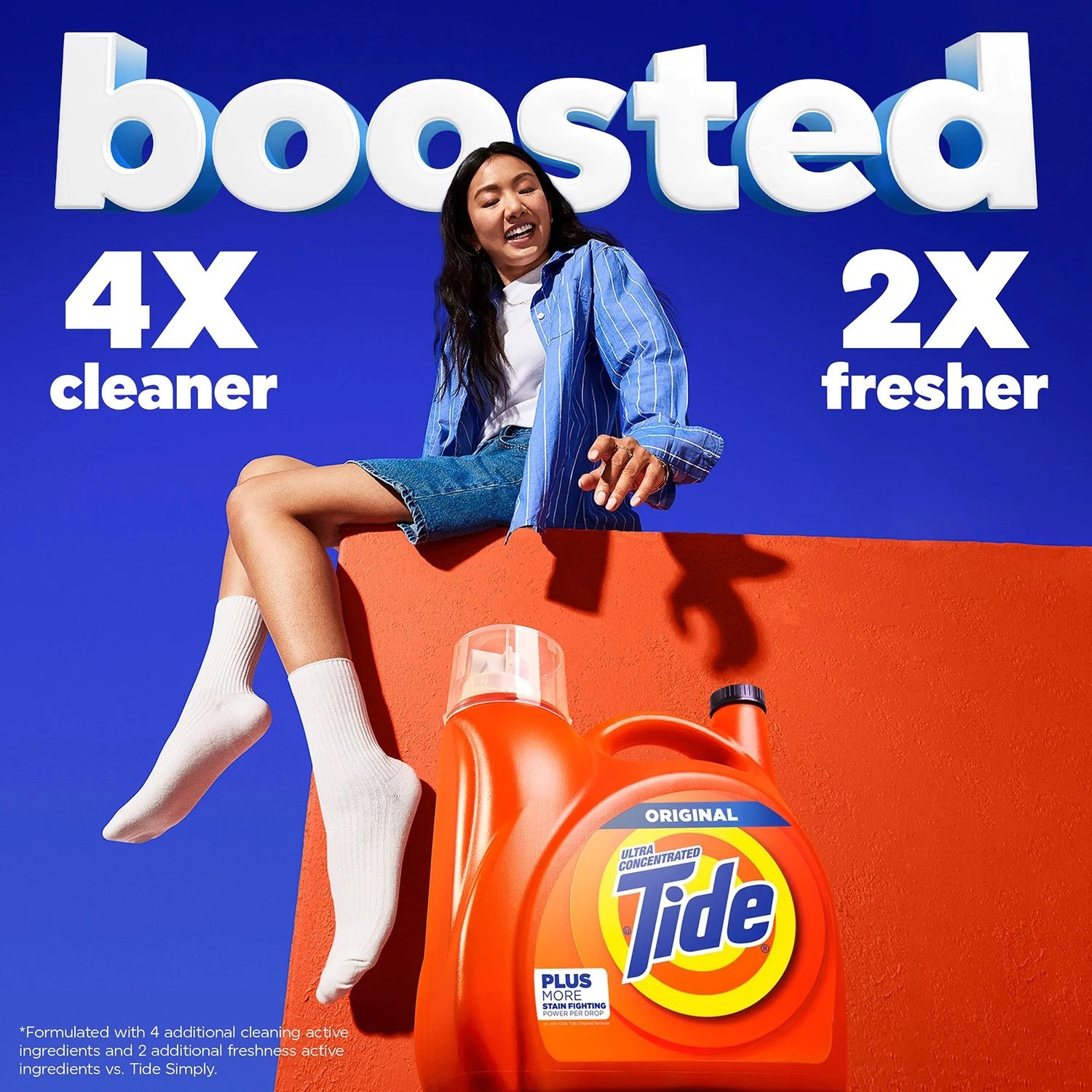 Tide Laundry Detergent Liquid น้ำยาซักผ้าไทด์ กลิ่นออริจินัล ทำความสะอาดล้ำลึก ขจัดคราบฝังแน่น