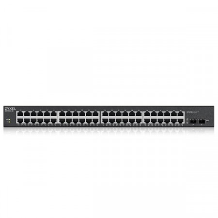 Zyxel GS1900-48 48-port GbE Smart Managed Switch with GbE Uplink (50 Ports Total), Rack-mount