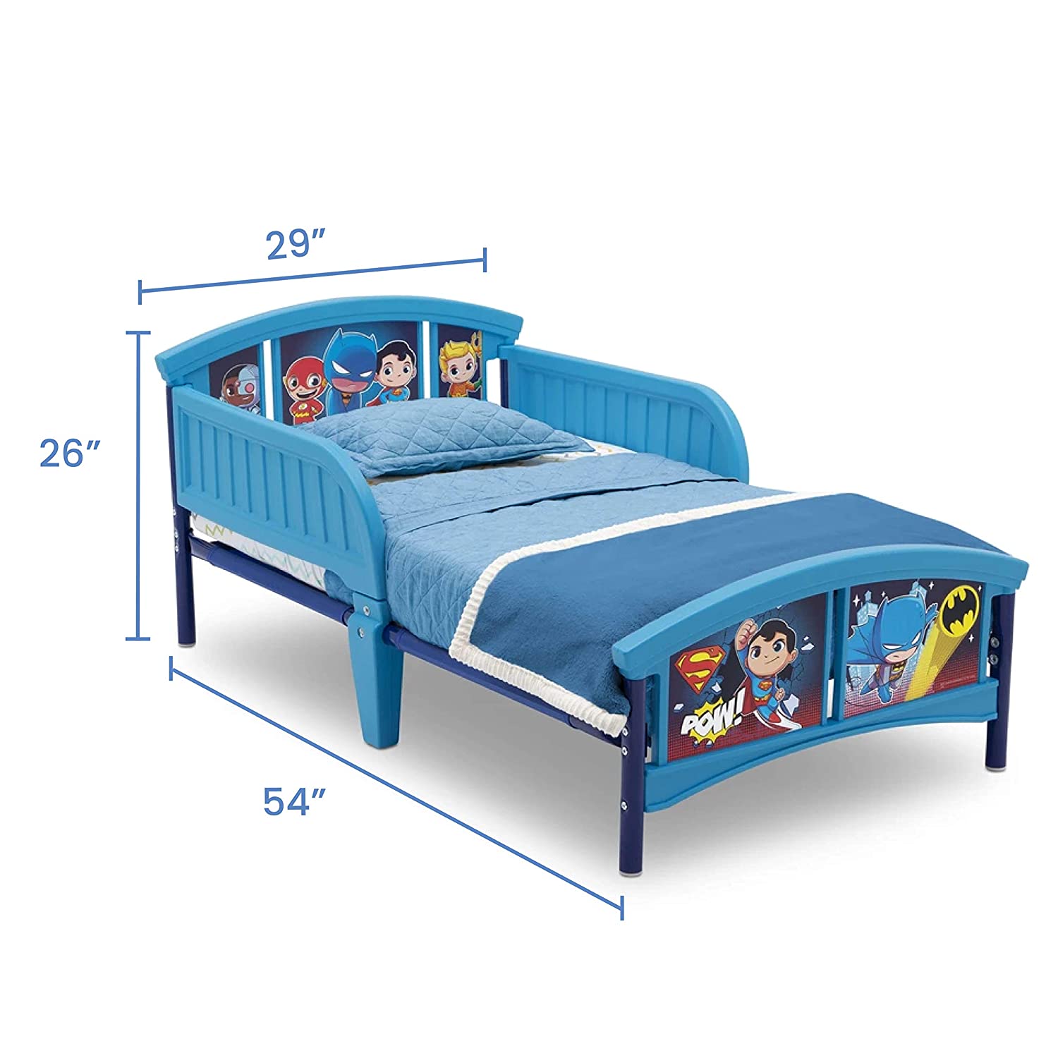Delta Children Plastic Toddler Bed, DC Super Friends