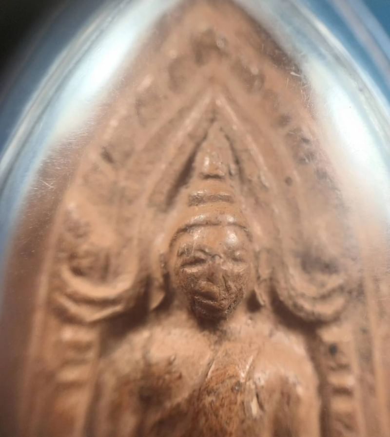 พระขุนแผนพิมพ์ซุ้มเรือนแก้ว หลวงพ่อเต๋ วัดสามง่าม รุ่น 2 ปี 2503 เนื้อดินเจ็ดป่าช้า