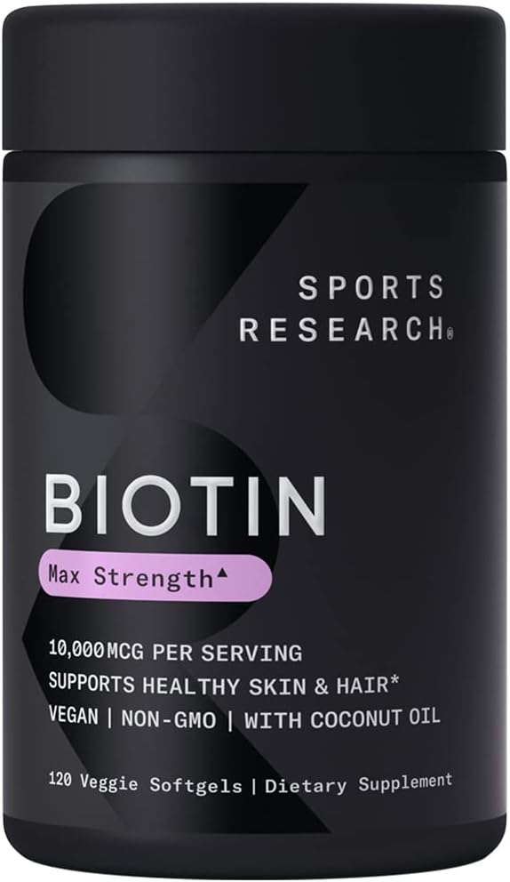 Sports Research Vegan Biotin ไบโอติน ผลิตภัณฑ์เสริมอาหาร บำรุงผมและผิวหนัง