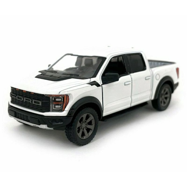 โมเดลรถกระบะ Ford Raptor ปี 2022 อัตราส่วน 1:46 สีขาว