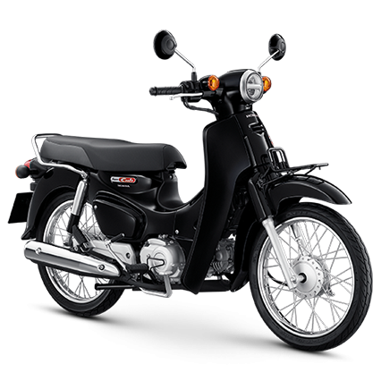 ฮอนด้า Honda Super Cub ล้อซี่ลวด สตาร์ทมือ ดรัมเบรก มี 4 สี เขียว (GRN), เทา-ขาว (G-W), แดง-ขาว (R-W), ดำ (BLK)