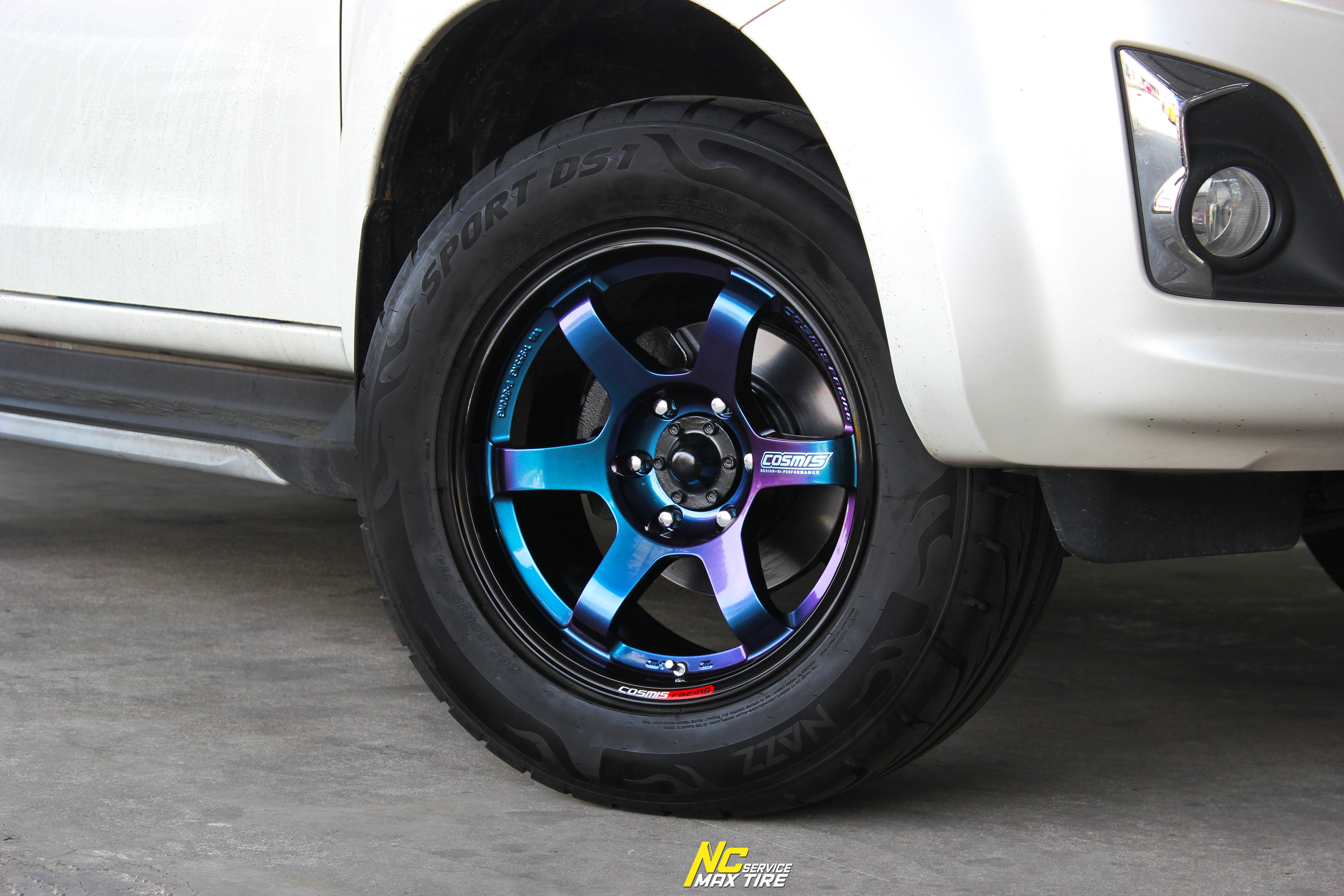 Isuzu D-max / ล้อแม็กขอบ18 / ล้อแม็กสวยๆ / ล้อแม็กรถกระบะตัวสูง / Cosmis / RG-06S / ล้อแม็กสีพิเศษ / Custom Color / Power Blue / 18x9.0 6H139.7 ET0 / ล้อแม็กสีน้ำเงินเฉดพาวเวอร์+ขอบดำเงา+เพลท / NC