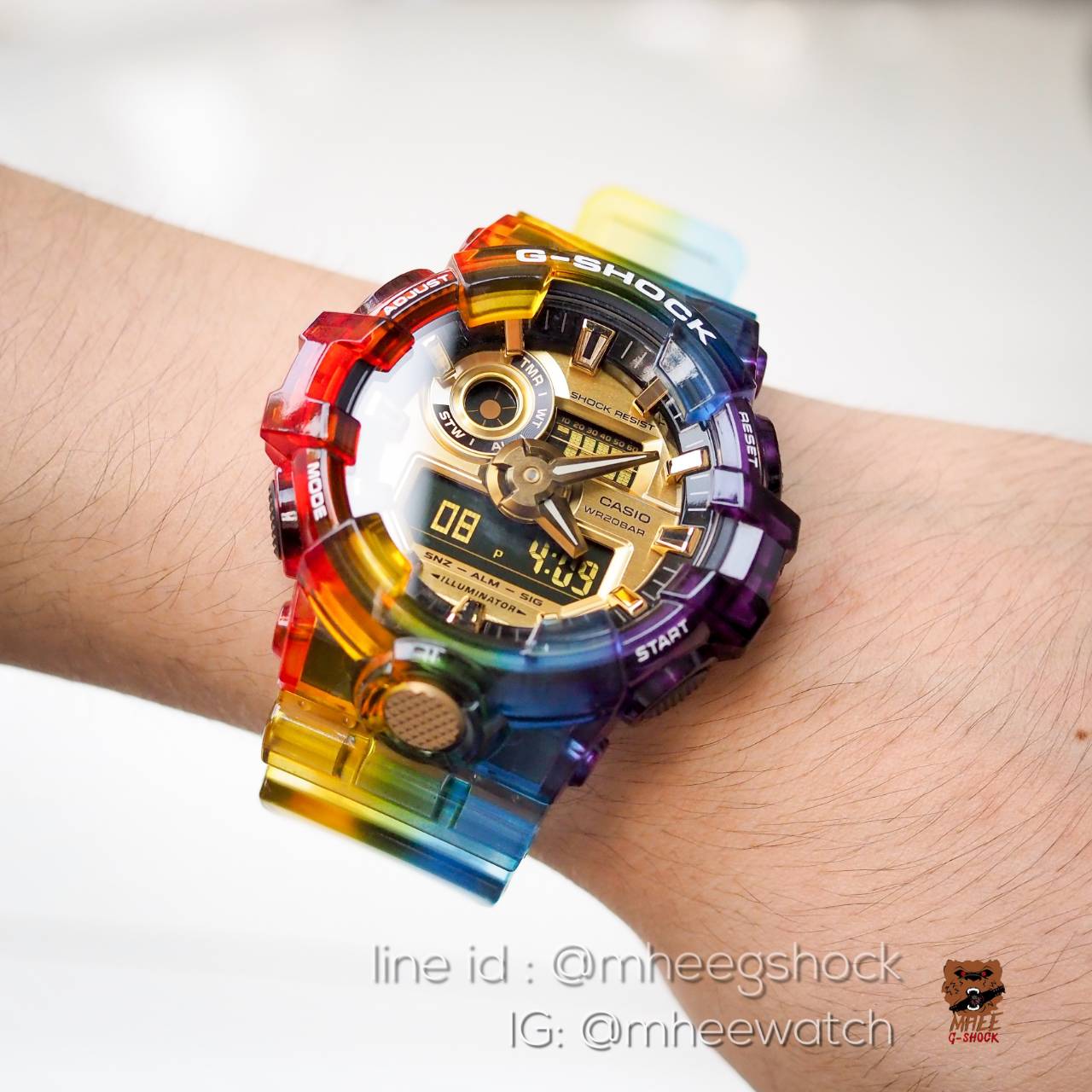 G-Shock Custom Rainbow Jelly ใสใส เรนโบว์ รุ่น GA-710