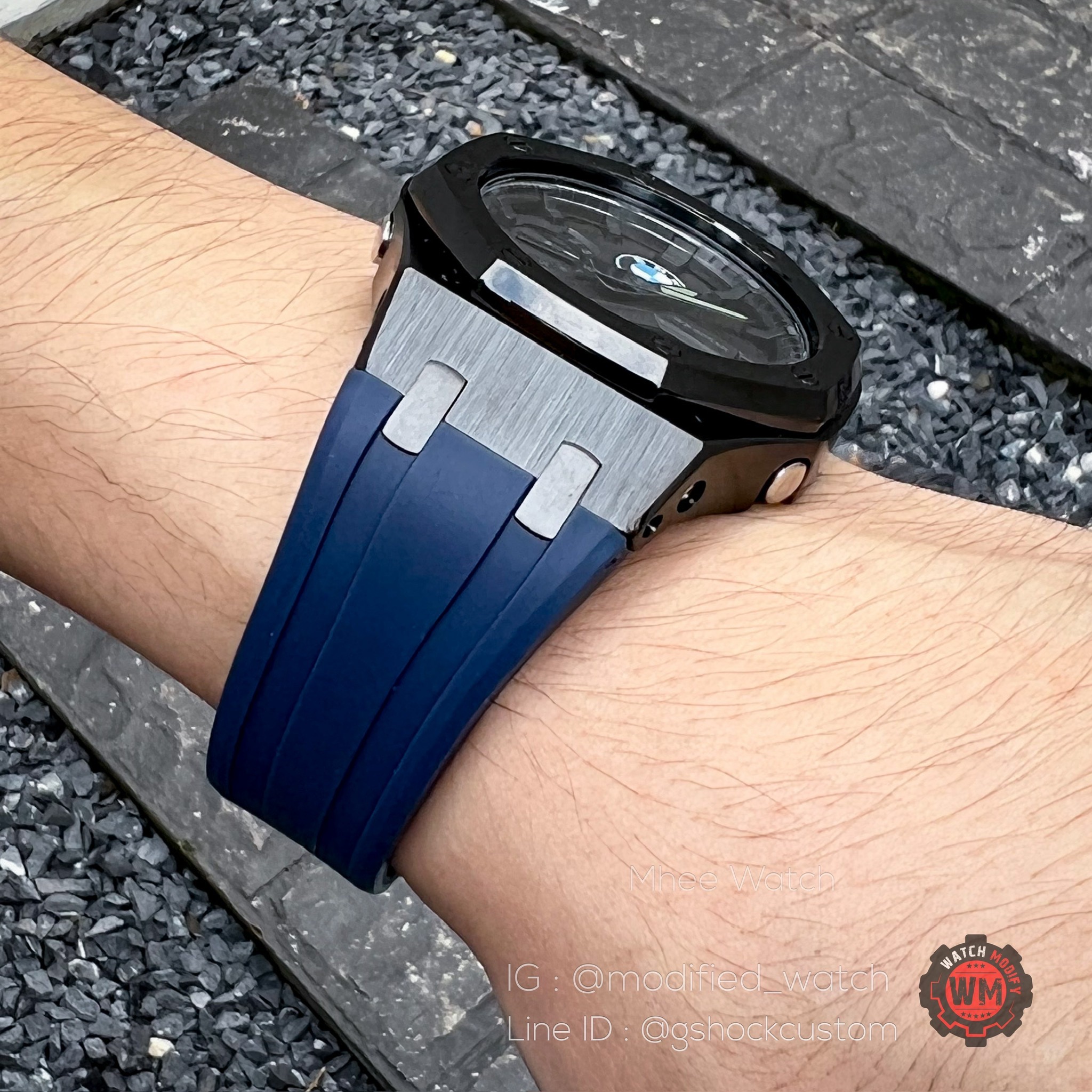 G-Shock Custom BMW Black Steel Blue Rubber Edition