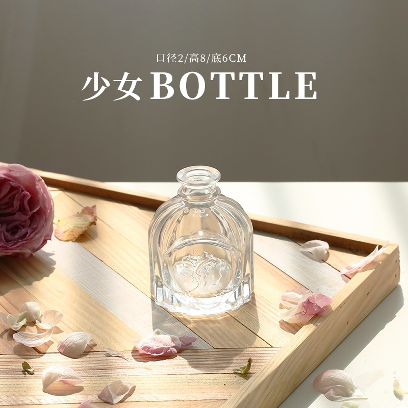 ขวดปากแคบ ขวดแก้ว แจกันใส แจกันทรงขวด แจกันขวดแก้ว ST504E821