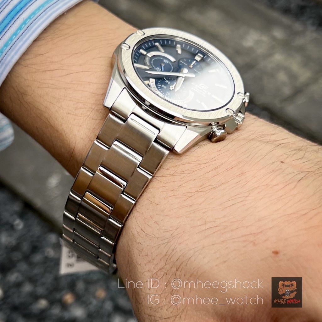 Casio Edifice Chronograph กระจกSapphire หน้าปัดบางเฉียบสวยมาก