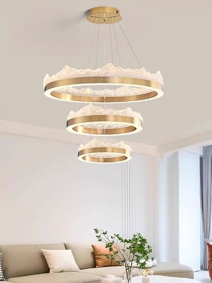 CT236A301 SOTMIA โคมไฟระย้า โคมไฟโมเดิร์นสีทอง Chandelier Lighting โถงบรรได