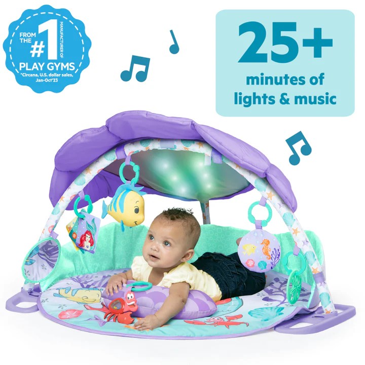 เพลยิมนางเงือกน้อย Bright Starts Disney Baby The Little Mermaid Twinkle Trove Light-Up Musical Baby Activity Gym