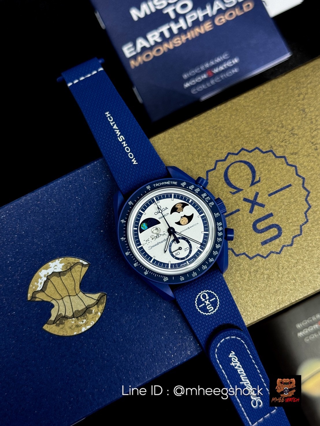 Swatch X Omega Limited Moonswatch Mission to Earthphase Moonshine Gold Snoopy (BEAVER)