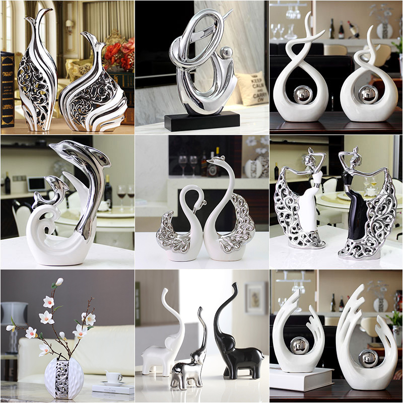 CT065B067 FAMITOSS ของตกแต่งบ้าน ของตั้งโชว์ ตั้งโชว์โต๊ะทำงาน โมเดล ของตกแต่งบ้านหรูหรา ของตกแต่งโต๊ะทำงาน ตั้งโชว์ ของตกแต่งบ้านโทนสีเงิน