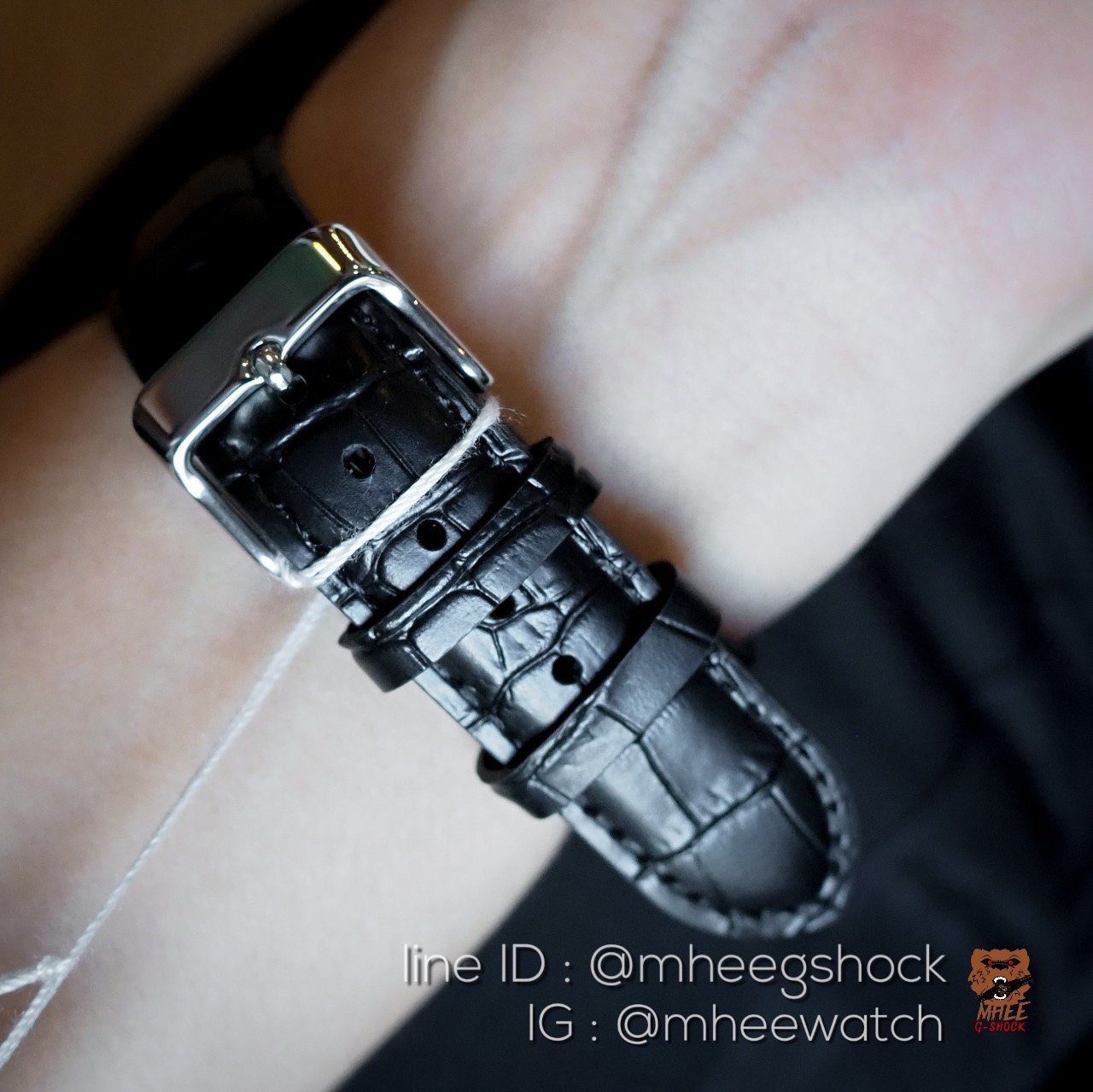 Casio รุ่นTop กระจกSapphire สายหนังจรเข้