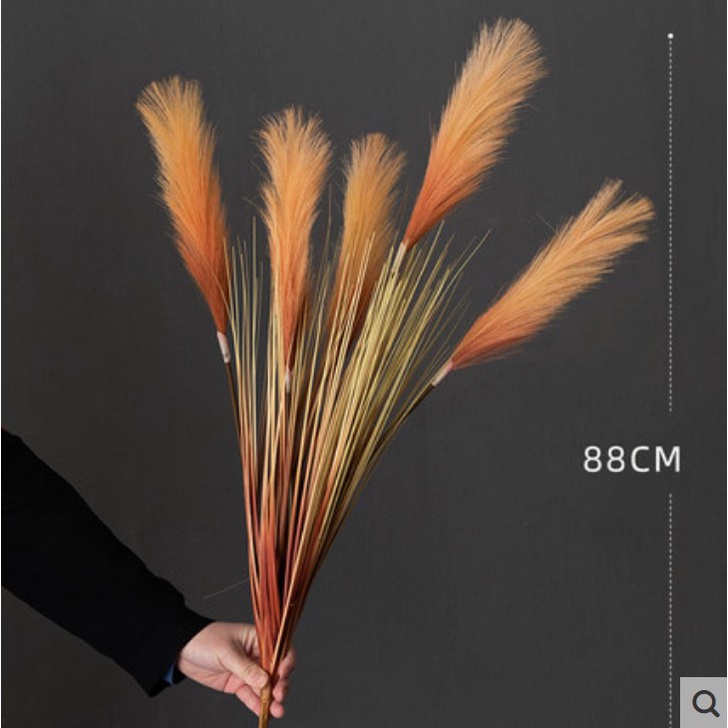 CT069E012 DECHOME ดอกหญ้า ดอกหญ้าปลอม แจกันดอกหญ้า แจกันพร้อมดอกไม้ แจกกันแต่งบ้าน ของตกแต่ง แจกันดอกไม้ตกแต่งบ้าน