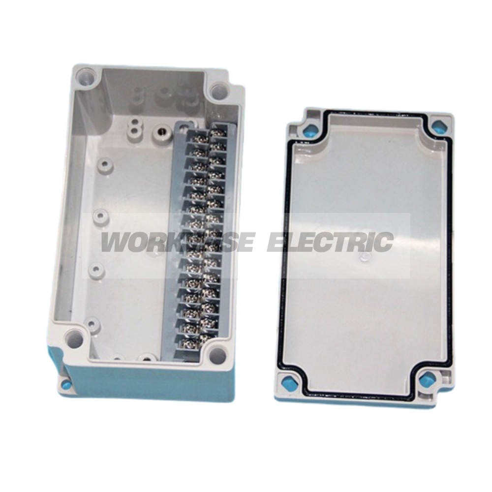 "TIBOX" TJ-15P-S กล่องพลาสติก พร้อมเทอร์มินอลบล็อก (Plastic Terminal Block Box IP66) 15Pole 10A Size : 180x100x75 mm.