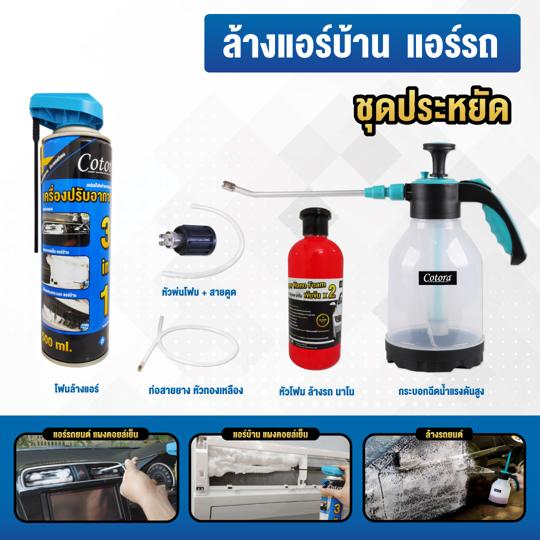 Cotora โฟมล้างแอร์ นวัตกรรมใหม่ ชุดประหยัด