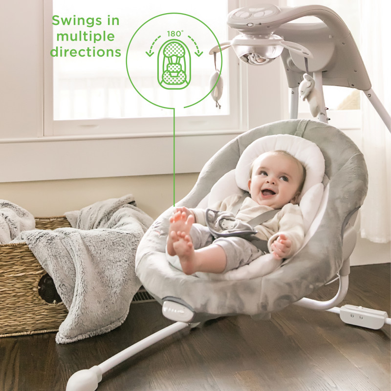Ingenuity DreamComfort InLighten Cradling Swing - Braden เปลไกวไฟฟ้า ใช้ไฟบ้านได้