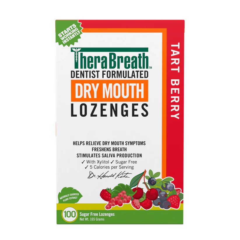 TheraBreath Dry Mouth Lozenges เม็ดอมช่วยลดอาการปากแห้งและกลิ่นปาก ทำให้ลมหายใจสดชื่น