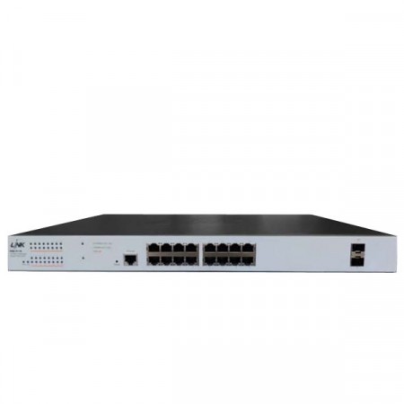 Link PSG-5116 16-Port L2 Managed Ethernet Gigabit PoE (IEEE802.3af/at) Switch (AC 223W); 16 GE (PoE) + 2 SFP (GE)