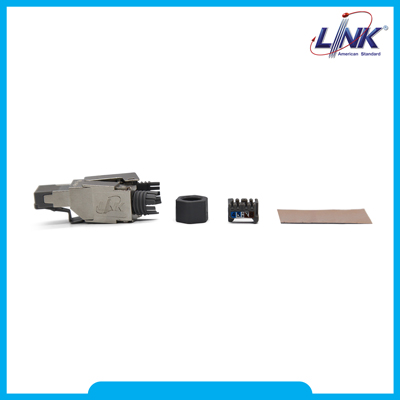 US-1071S : Shield CAT 6A RJ45 Modular PLUG- ตัวผู้ Field Terminated