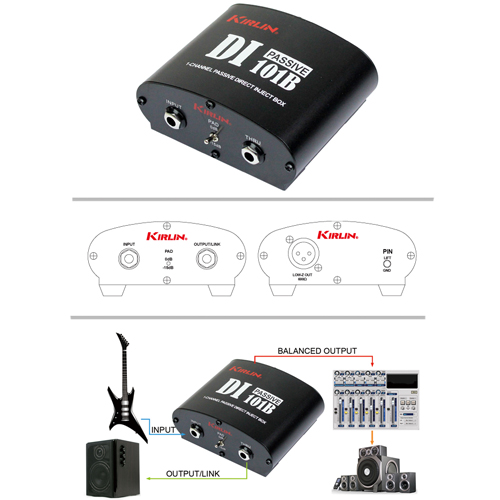 ไดเร็คบ็อกซ์ Kirlin Direct Box DI-101B 1CH Passive