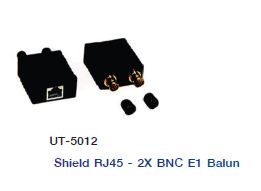 UT-5012 Shield RJ 45 Jack (G.703) to 2x Female BNC Balun