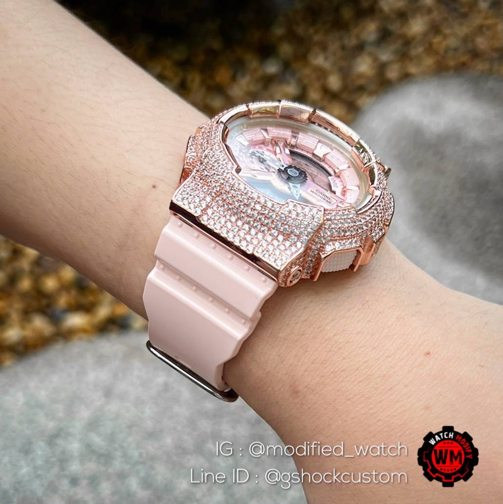 G-Shock mini Pinkgold Blink peach pink strap