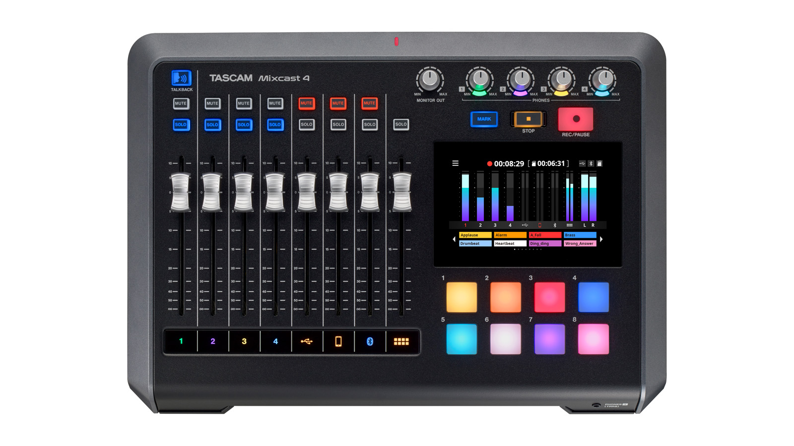 TASCAM MIXCAST4 PODCAST MIXER RECORDER USB AUDIO INTERFACE & STREAMER