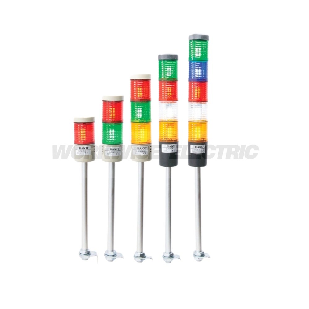 DAKODLT5-1U-H ทาวเวอร์ไลท์ แอลอีดี (TOWER LIGHT LED) 1 ชั้น สีน้ำเงิน (มีเสียง) 24VAC/VDC & 110, 220VAC