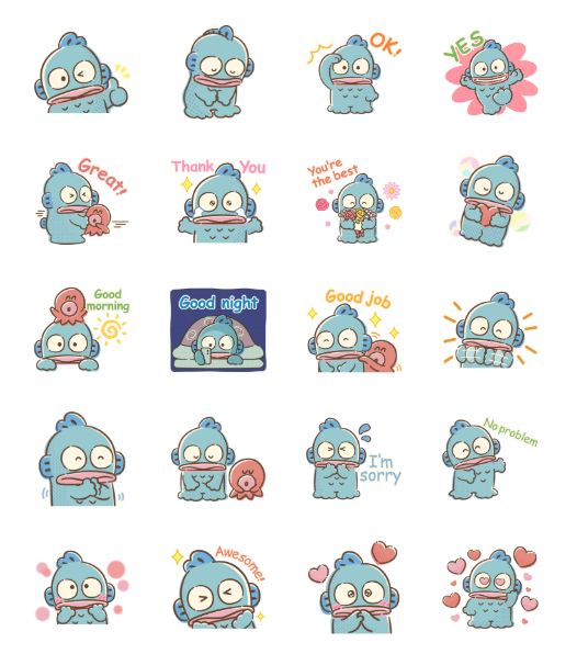 ขายสติกเกอร์ไลน์ HANGYODON สติกเกอร์ใช้ได้ทุกวัน♪