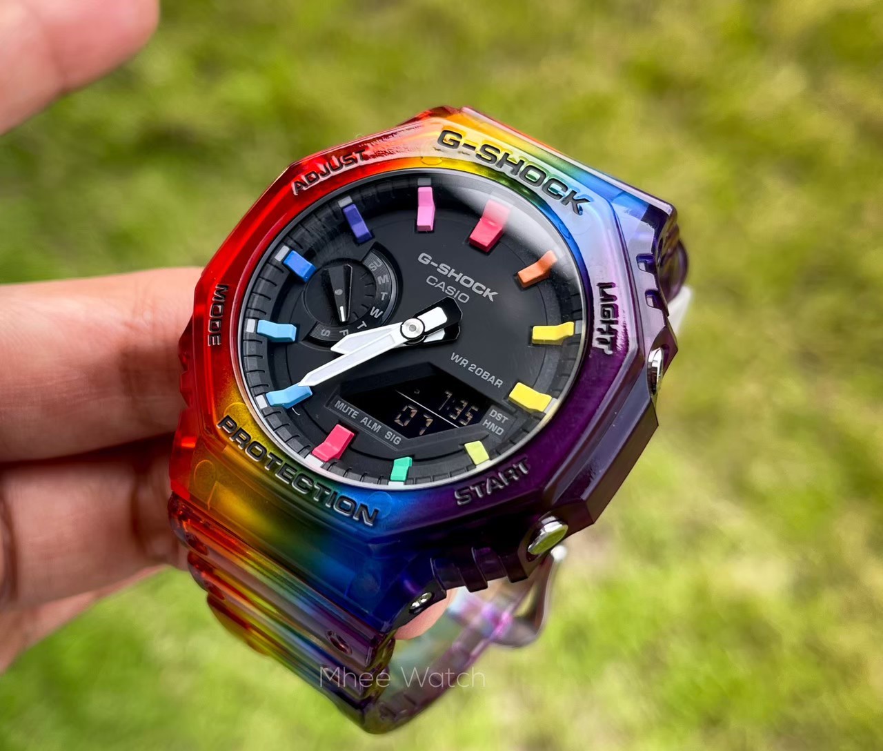 G-Shock Casioak Rainbow Jelly แต่งจากรุ่น GA-2100-1A ของแท้ รับประกัน 1 ปี
