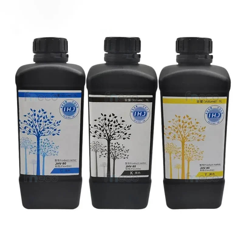 หมึกพิมพ์ UV อุตสาหกรรม ญี่ปุ่น Sakata Ricoh Toshiba Konica สีสด สำหรับเครื่องพิมพ์ UV ROLL Flatbed ขูดไม่ออก ไม่หลุด กันน้ำ การยึดเกาะได้ดี