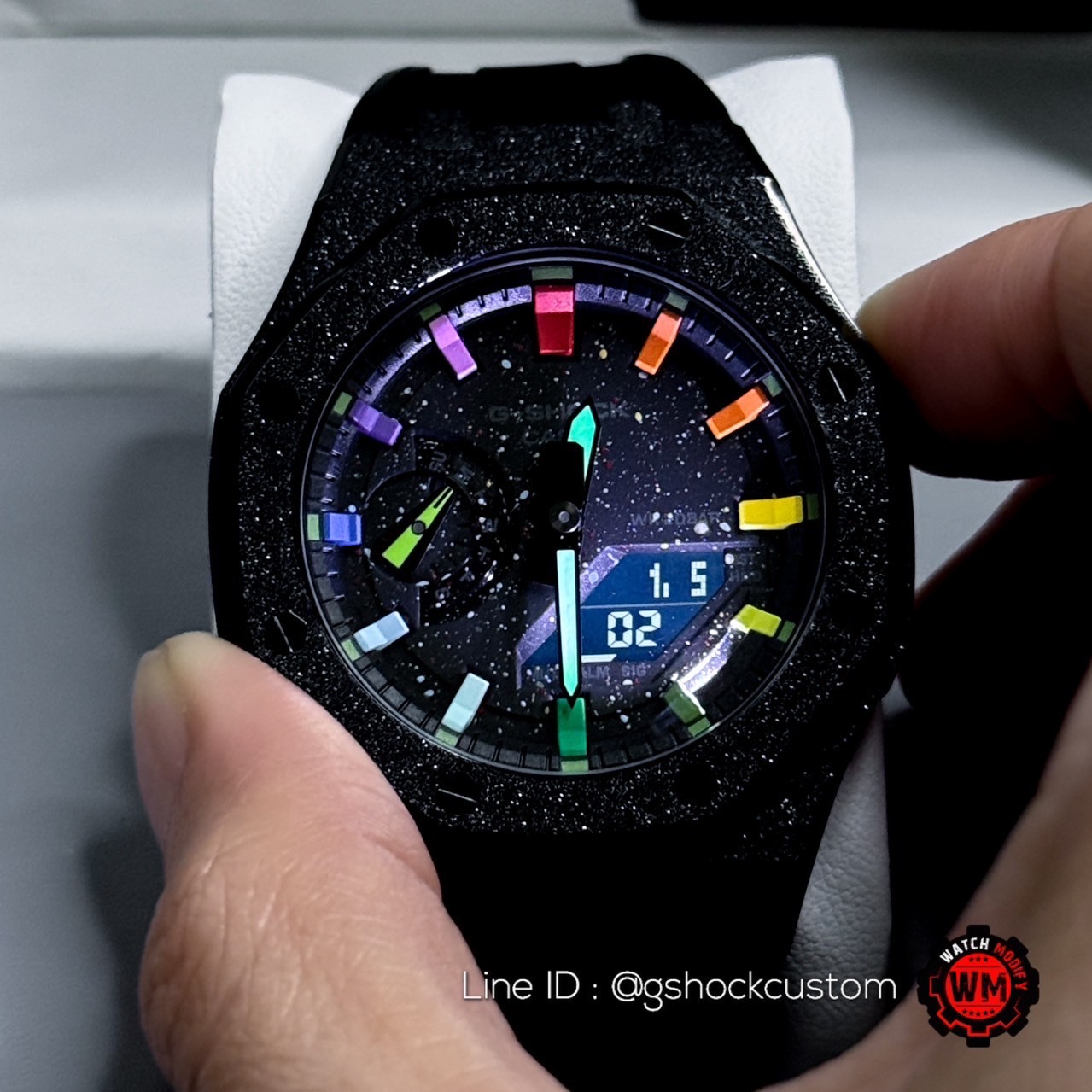 G-SHOCK Casioak Ga-2100 Rainbow Dial กรอบStardust เคลือบFinishแบบฝุ่นอุกาบาต Galaxy Flake