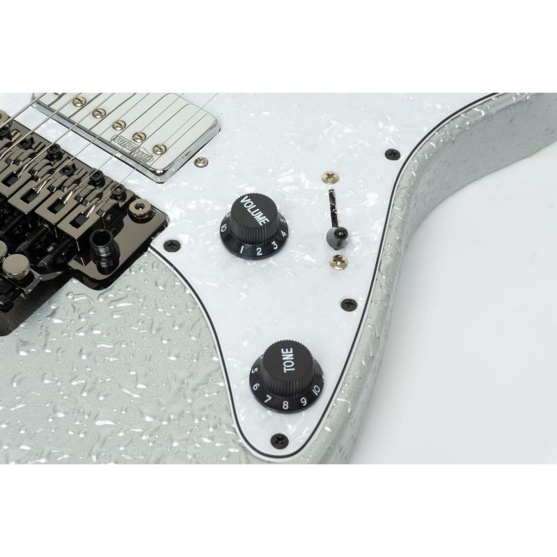 Kazuki ไฟฟ้า Rough Stone Series รุ่น Rough Stone ST Floydrose Locking สี Sliver Stone