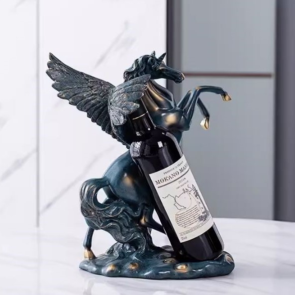 CT188D085 HOMMY ที่วางขวดไวน์รูปม้า ที่ตั้งขวดไวน์ ของตั้งโชว์ ของแต่งบ้าน