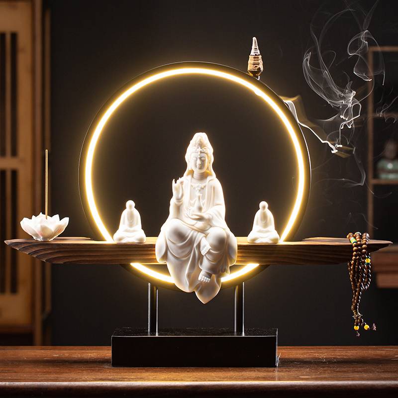 CT125B082 HAOYUN โคมไฟเจ้าแม่กวนอิม เจ้าแม่กวนอิม เจ้าแม่กวนอิมประทานพร โคมไฟLed ของตกแต่งห้อง