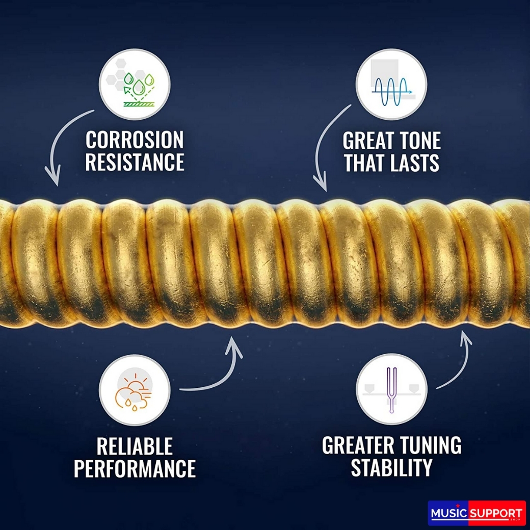 สายกีตาร์โปร่งเคลือบกันสนิม Elixir 010-047 80/20 Nanoweb #11002