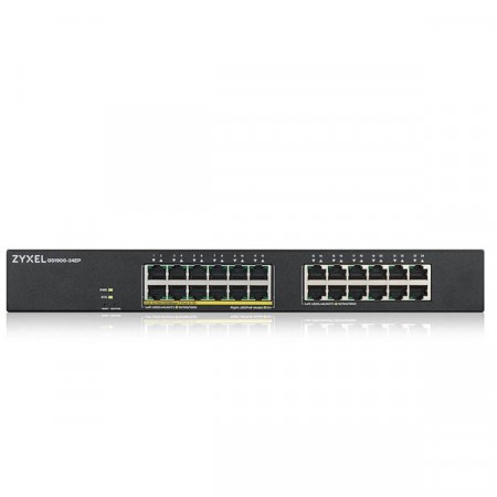 Zyxel GS1900-24EP 24-port GbE Smart Managed PoE Switch (130 Watt) 12 Ports 10/100/1000BASE-T PoE + 12 Ports 10/100/1000BASE-T