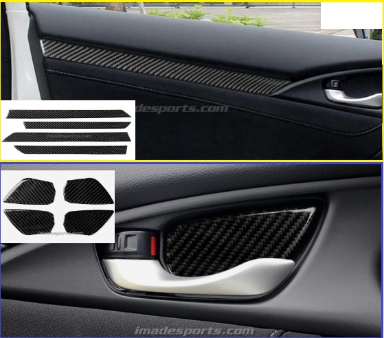 คิ้วตกแต่งแผงประตู Kevlar แท้ Civic FC /FK