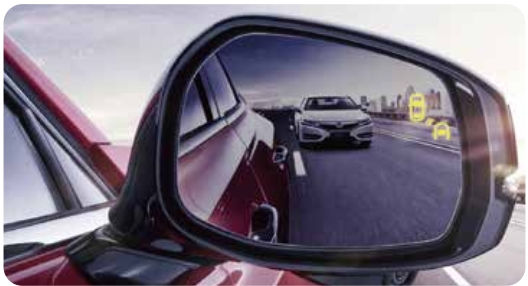 ระบบ BSM Blind Spot Monitor แจ้งเตือนมุมอับสายตา รุ่น BSM G-SPORT G02 LED.ในกระจกแสดงผลและ LED สำหรับคนนั่งเบาะหลัง