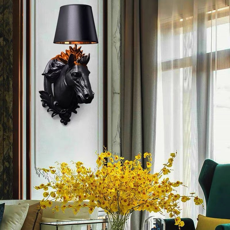 CT083A044 SOTMIA โคมไฟติดผนังหัวม้า #โคมไฟหัวม้า horse wall lamp โคมไฟหัวเตียง เสริมฮวงจุ้ย