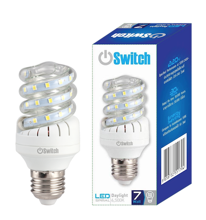 LED Spiral 7w Daylight E27