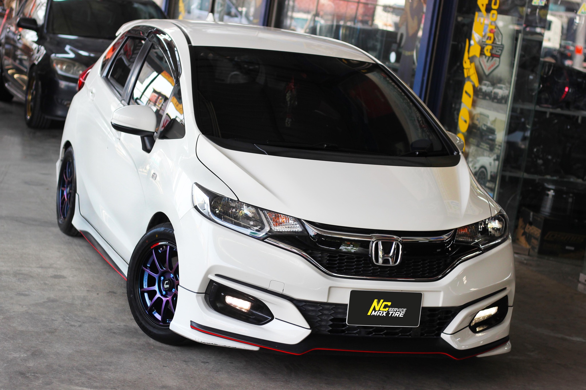 Honda Jazz / ล้อแม็กขอบ15 / Cosmis / RWS-10 / 15x7.0 4H100 ET35 / ล้อแม็กสีน้ำเงินเฉดพาวเวอร์+ขอบดำ+เพลท / Custom Color / ล้อแม็กสวยๆ / NC