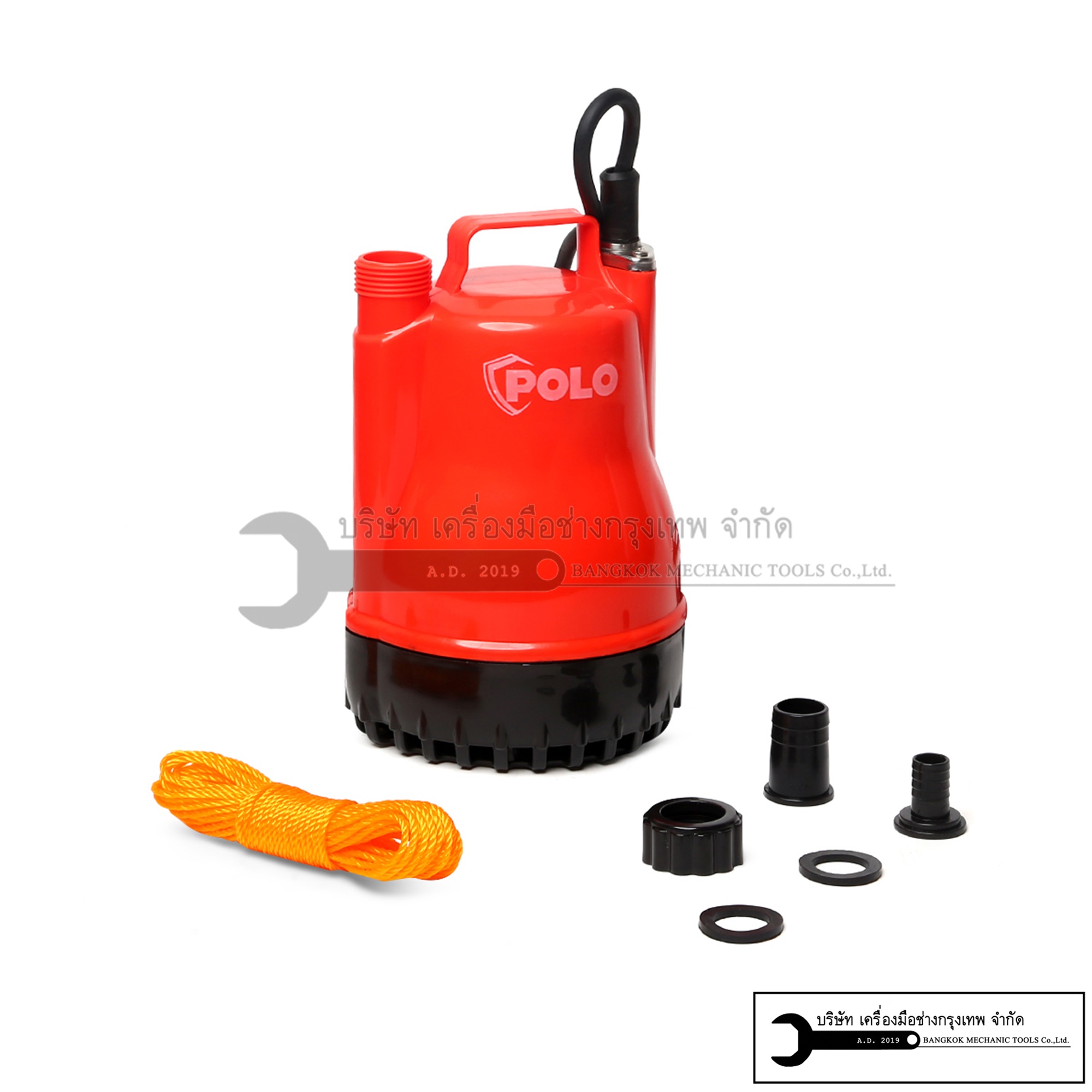 POLO ปั๊มจุ่ม เสื้อพลาสติก ชนิดน้ำสะอาด ขนาด 100W 400W และ 750W รุ่น K-101 SP-400C และ SP-750C