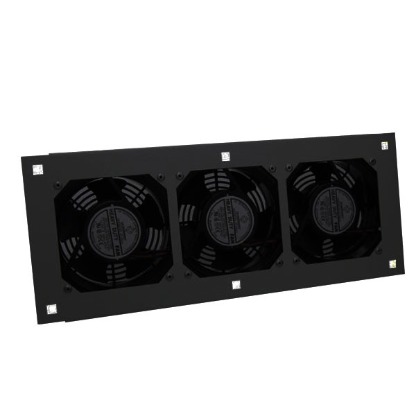 G7-05003B FAN Heavy Duty 3 x 4" BLACK (2 Ball Bearing ประกอบครบชุดพร้อมสายไฟ 1.4 เมตร) พัดลมชุด 3 ตัว สีดำ