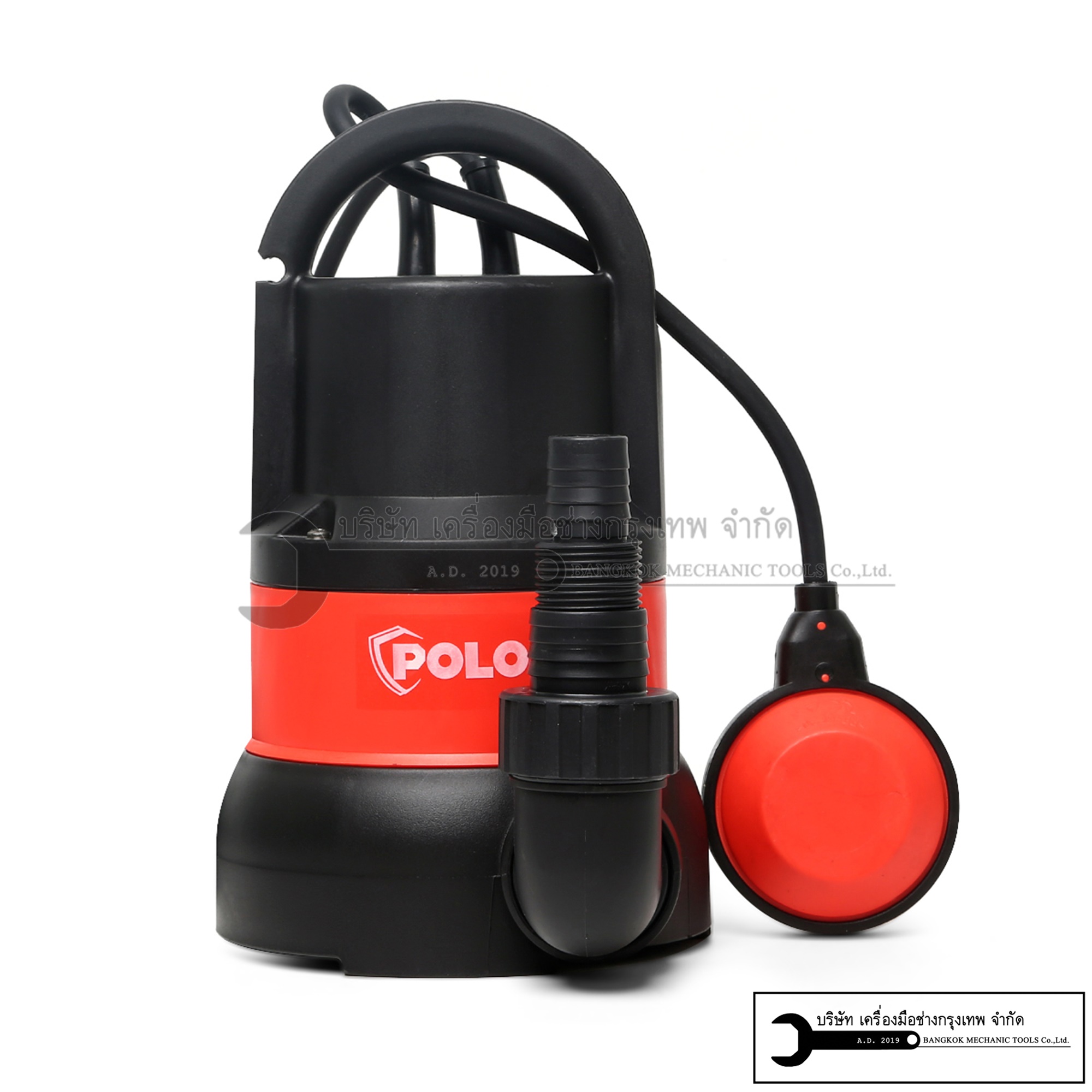 POLO ปั๊มจุ่ม เสื้อพลาสติก ชนิดน้ำสะอาด ขนาด 100W 400W และ 750W รุ่น K-101 SP-400C และ SP-750C