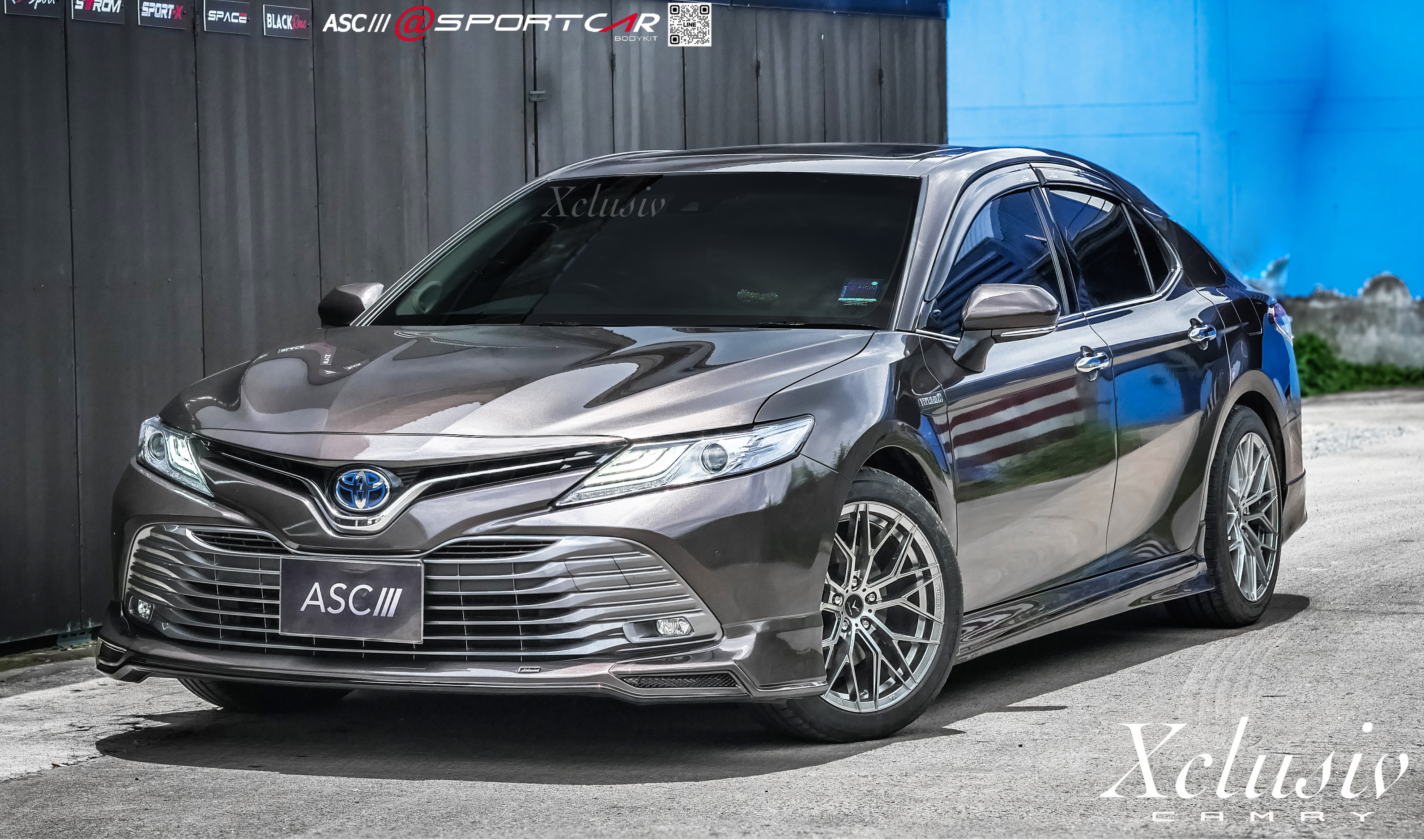 ชุดแต่ง Camry 2018 2019 Xclusiv พร้อมท่อใบไม้สไตล์สปอร์ตหรู - สเกิร์ตรอบคัน Camry Toyota Camry แต่งสวย อุปกรณ์ตกแต่ง Camry Toyota Camry 2019 All New Camry