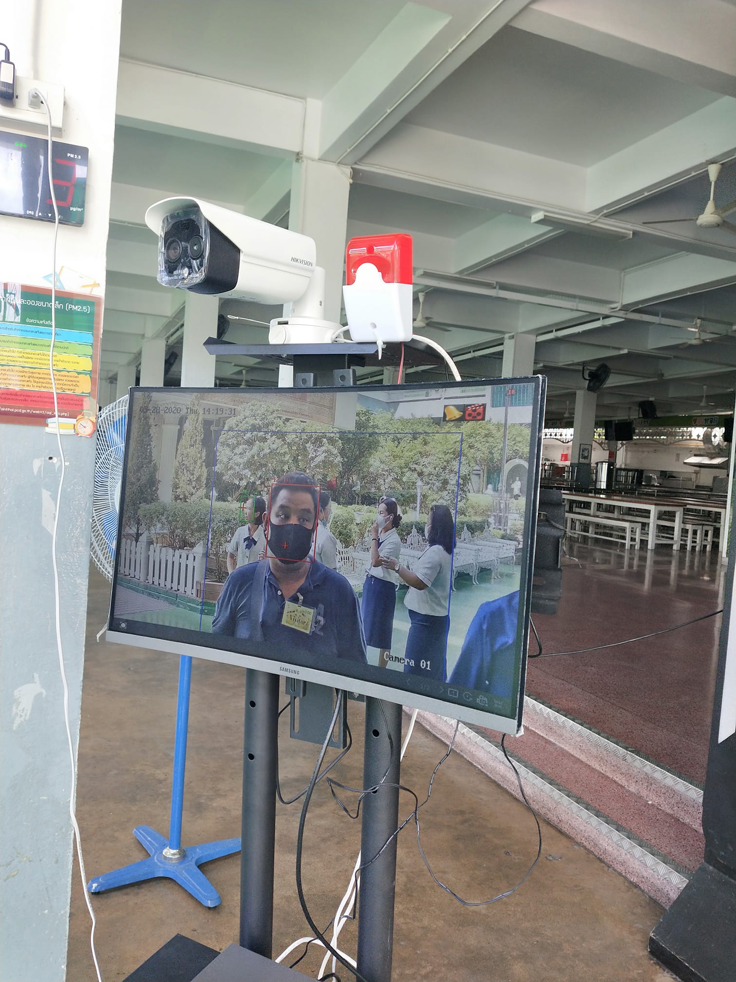 ชุดกล้องตรวจวัดอุณหภูมิร่างกาย Hikvision โซลูชั่นตรวจวัดอุณหภูมิร่างกาย ตรวจจับใบหน้าด้วยระบบ AI กล้องตรวจจับความร้อน Hikvision