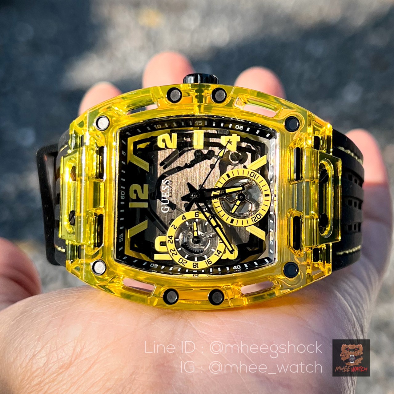 Guess Watch Chronograph Limited Phoenix CASE Yellow Jelly RM Style GW0499G2